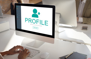 User Account Profile Social Network Concept