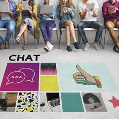 Canvas Print - Social Media Blog Communication Chat Communication