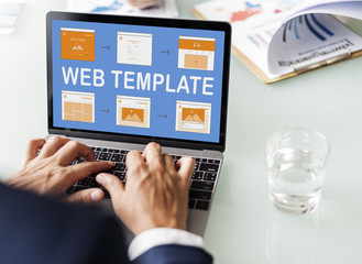 Wall Mural - web template website design concept