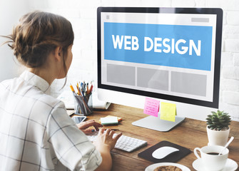 Wall Mural - web design template copy space concept