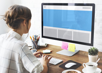 Wall Mural - template badge layout mock-up visual blank concept