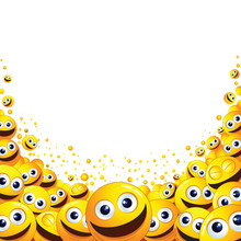 Funny Smiley Background. Ready For Text And Design