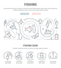 Poster - Website Banner and Landing Page Fishing