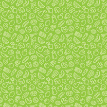 Vegetables And Fruits Seamless Pattern Background