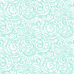  Seamless sea vector blue wave line pattern, sea background. Adult Coloring pages