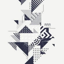 Abstract Art Background With Geometric Elements