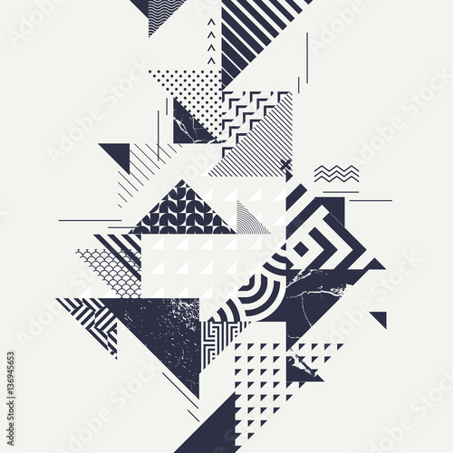 Dekoracja na wymiar  abstrakcyjne-tlo-sztuki-z-elementami-geometrycznymi