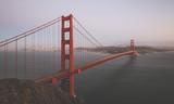 Fototapeta Nowy Jork - Golden Gate Bridge in twilight, San Francisco, California, USA