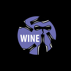 vector logo wine