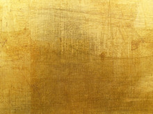 Grunge Golden Cement Wall Texture, Gold Paint Design Abstract Background