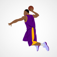 Wall Mural - basketball player, ball