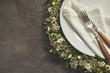 Wreath around plate table setting
