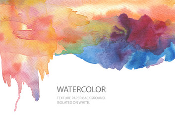 Wall Mural - abstract watercolor blot painted background. texture paper. isol