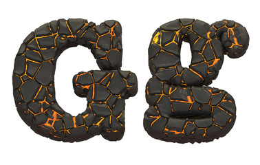 Sticker - Lava font.