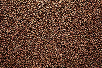 Wall Mural - Roasted coffee beans background