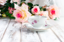 Tea Set With Floral Print