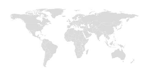 Outline Illustration of the world (with country borders)