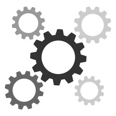 Aufkleber - Gears on a white background