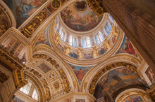 The Interior Of St. Isaac's Cathedral In Saint-Petersburg, Russia