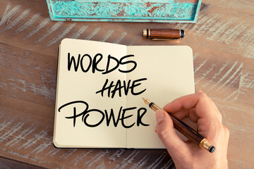 Wall Mural - handwritten text words have power