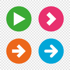 Poster - Arrow icons. Next navigation signs symbols.