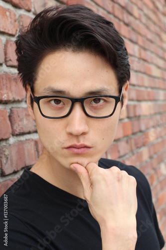 asian guy with glasses