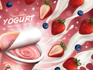 Fruity yogurt ads