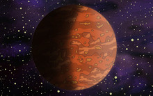 Original Exotic Fantasy Orange Alien Planet