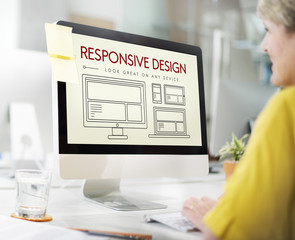 Poster - Responsive Design Layout Webpage Template Concept