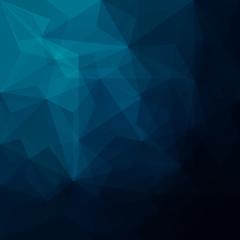 Poster - abstract blue geometric background - vector