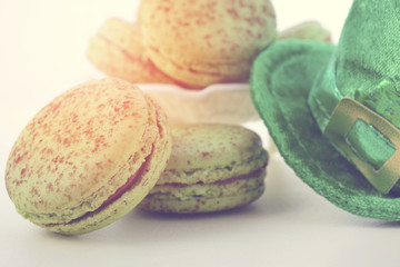 Wall Mural - St Patricks Day green macarons.