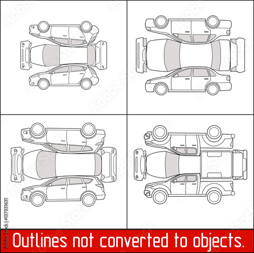 Fotografie, Obraz car sedan hatchback suv pickup vehicle check conditon and inspection form