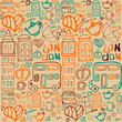 © atatay - Vector background on a theme of England. handmade Doodles. Travel lovers. Caption London. It can be used for packaging, invitations, greeting cards, etc.
