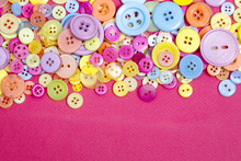Brightly Coloured Retro And Vintage Plastic Buttons
