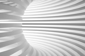 Wall Mural - Abstract Architecture Background. Empty White Futuristic Room. 3d Render Illustration