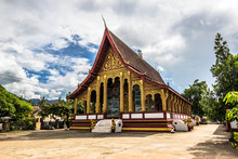 September 20, 2014: Wat Manorom Temple In Luang Prabang, Laos
