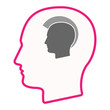 © jpgon - Isolated male head with  a male punk head silhouette