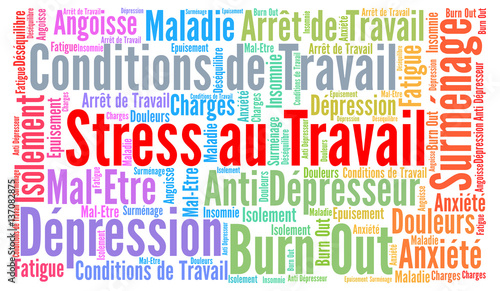 Stress Au Travail Nuage De Mots Buy This Stock Illustration
