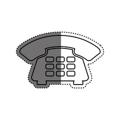 Wall Mural - Telephone communication technology icon vector illustration graphic design