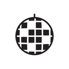 Sticker - disco ball icon illustration