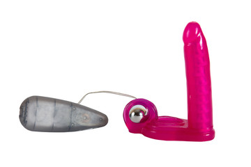 Wall Mural - Pink sex toy vibrator for double penetration