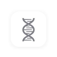 Poster - dna chain icon, genetics, gene research vector symbol