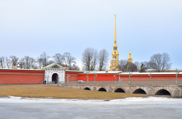 Canvas Print - Ioannovsky Bridge in St.Petersburg.