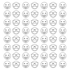 Funny emoticon cartoon icon vector illustration graphic design