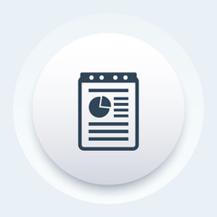 Sticker - report, document, record icon