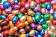 Colored Chocolate easter eggs