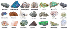 Collection Of Various Minerals With Names