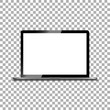 © nipbom - Laptop with a dark screen on the background isolate, stylish vector illustration