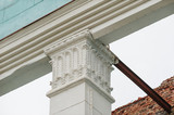 architectural column on the facade of a historic building