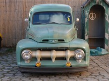 Old Vintage Green Pickup Truck